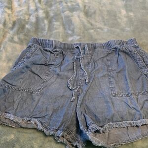 Casual Blue Women's Shorts